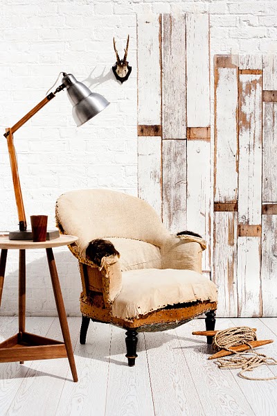 industrial wallpaper. the industrial table lamp,
